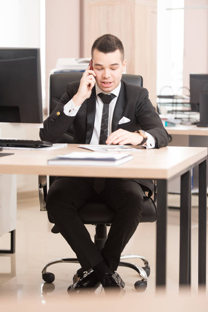Young Businessman On The Phone - Foto, Imagem