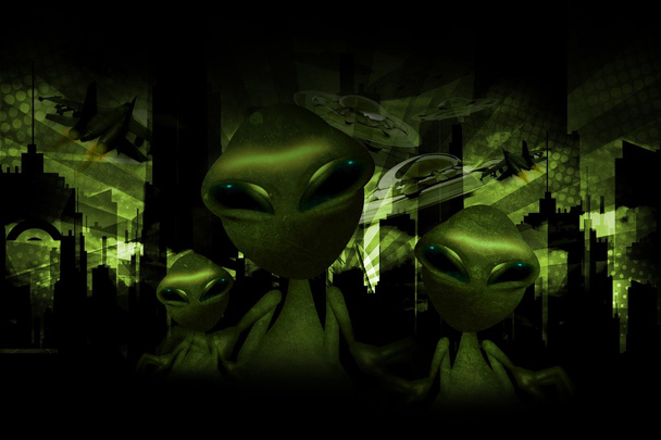 Thema Aliens-Invasion - Foto, Bild