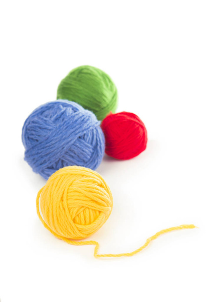 needles for knitting on the white background - Fotó, kép