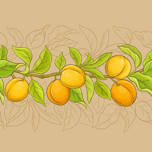 apricot vector pattern - Вектор,изображение