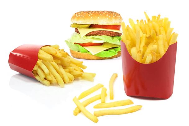 Fast-food producten te koop - Foto, afbeelding