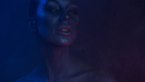 Art Portrait of Beautiful Sexy Young Woman with glamorous mystic - 写真・画像