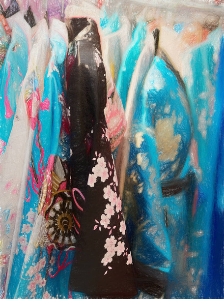 kimono vista muito agradável no mercado
 - Foto, Imagem