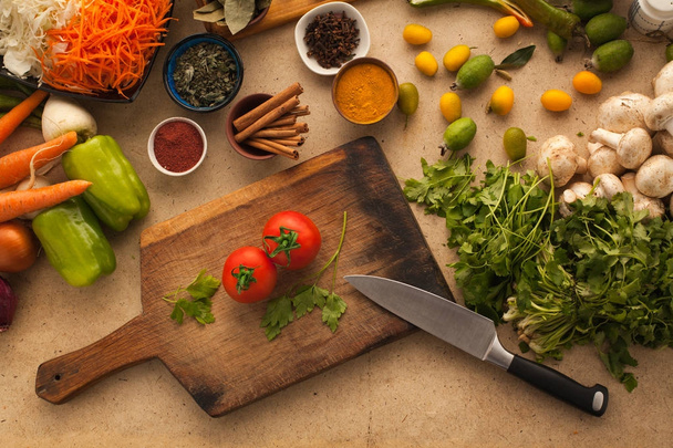 Tomatoes for cooking healthy vegetarian food  - Фото, зображення