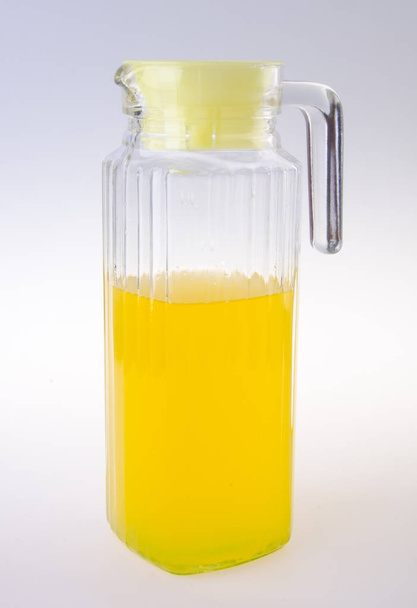 Orange juice in jar. on white background - Foto, Imagem