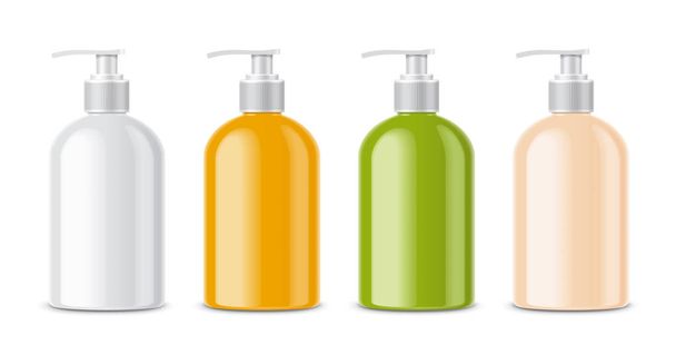 Bottiglie lucide trasparenti per sapone
 - Foto, immagini