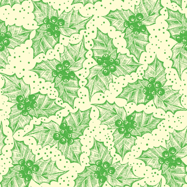 Holly berry pattern - Вектор,изображение
