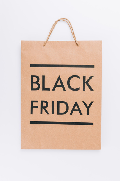shopping bag with black friday lettering - Photo, Image