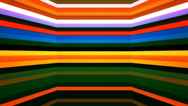 Blikající horizontální hi-tech tyče, Multi barva, abstraktní, smyčka, 4k - Záběry, video