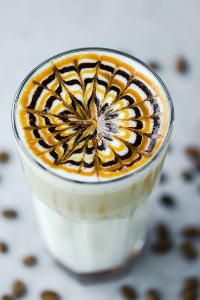 Glass of  Latte coffee  - Foto, Imagen