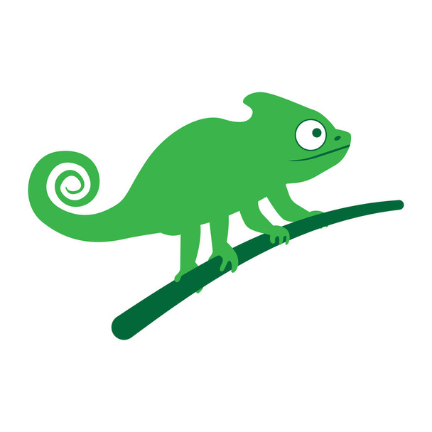 Lucertola camaleonte seduta sul ramo. illustrazione vettoriale
 - Vettoriali, immagini