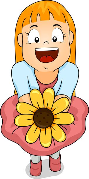 Sonnenblumen-Mädchen - Foto, Bild