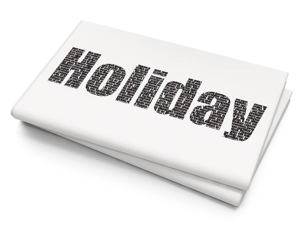 Tourism concept: Holiday on Blank Newspaper background - Valokuva, kuva