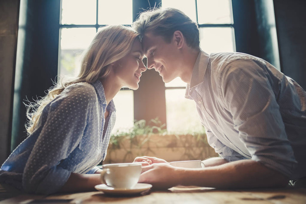 Couple in cafe - Foto, Imagem