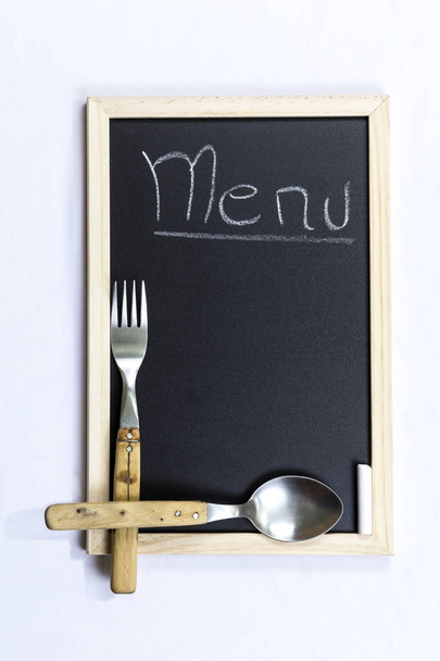 Black chalkboard with wooden frame. - Photo, Image
