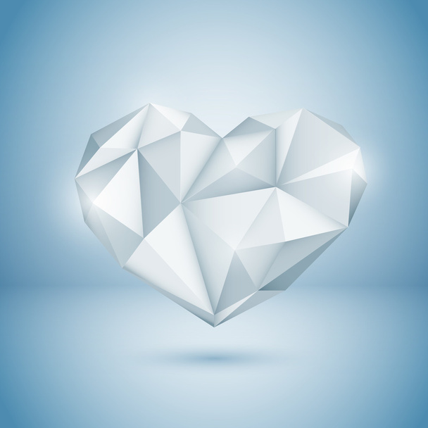 Diamond Heart. Vector illustration. - Vector, Image