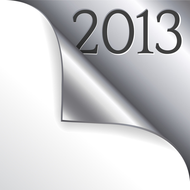 2013 nuovo anno con angolo arricciato argento
 - Vettoriali, immagini
