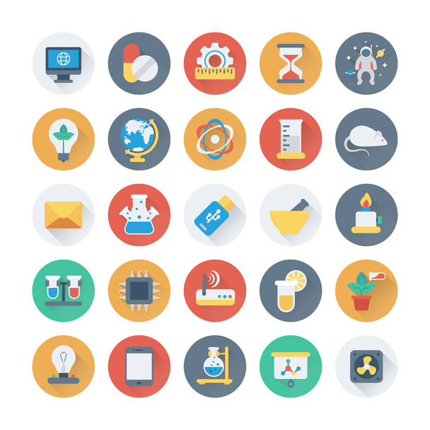 Science and Technology Flat Icons 3 - Vector, imagen