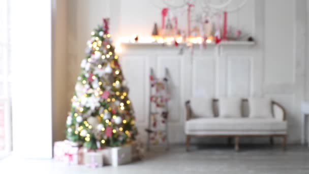 Boże Narodzenie i nowy rok dekoracji wnętrz - Materiał filmowy, wideo