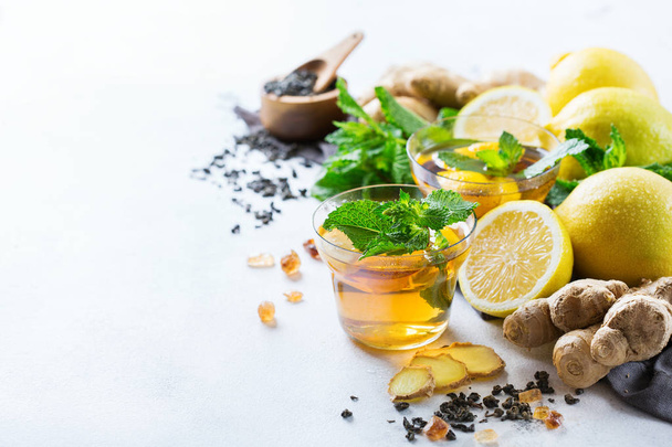 Zencefil limon nane ile Japon Çin çay - Fotoğraf, Görsel