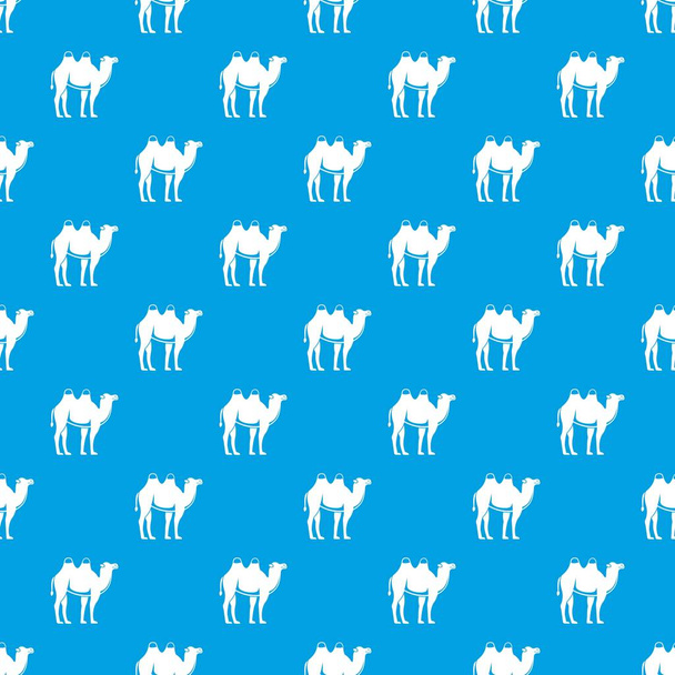 Camel pattern seamless blue - Διάνυσμα, εικόνα