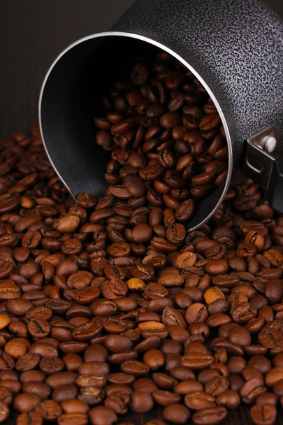 coffee beans poured from turk - Photo, image