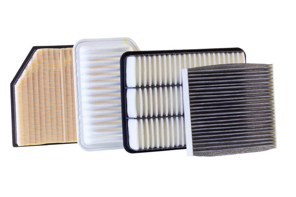 composition of  filters for car engine on a white background - Photo, Image