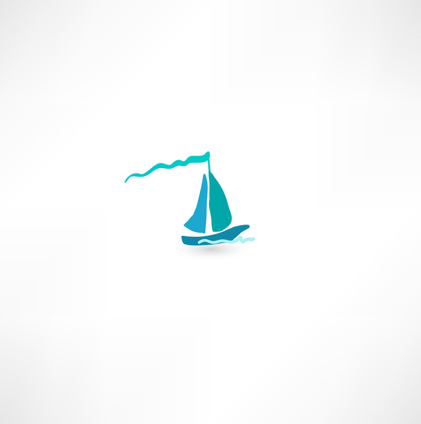 Sailing boat - Vektor, obrázek