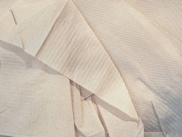 Close view of white paper napkins texture  - Photo, Image