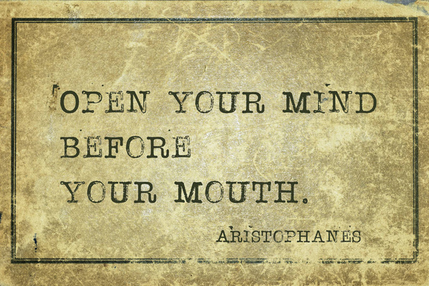 ανοιχτό μυαλό πριν Αριστοφάνη - Φωτογραφία, εικόνα