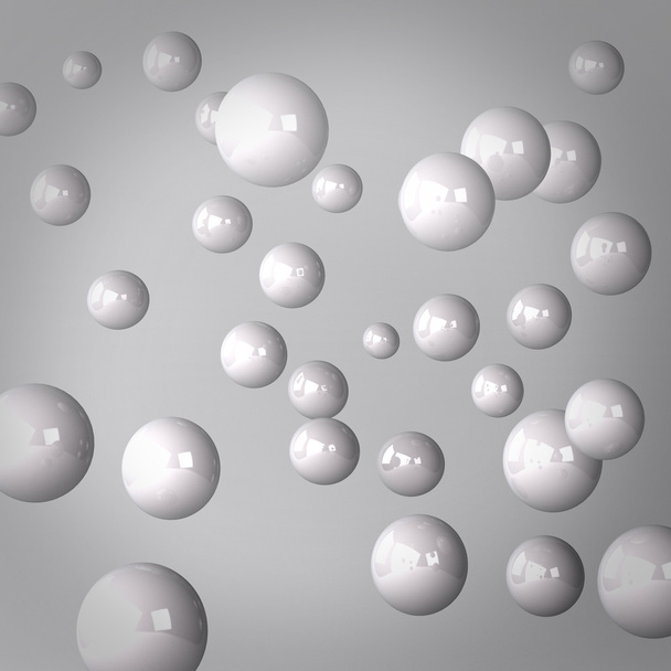 Fondo gris abstracto hecho de esferas blancas
 - Foto, Imagen