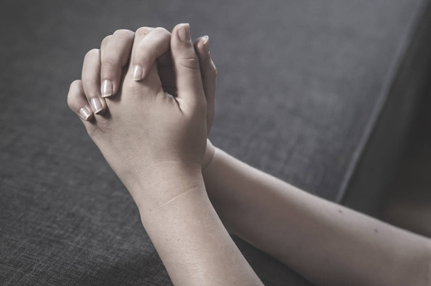 Praying woman hands.  - Fotó, kép