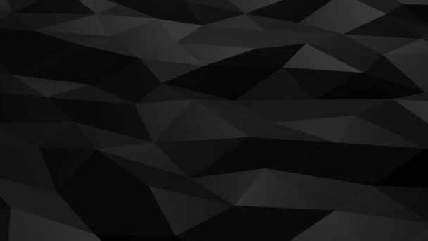 Μαύρο γυαλιστερό σχημάτων πολυγωνικού animation βρόχο - Πλάνα, βίντεο