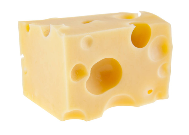 queso aislado sobre fondo blanco primer plano
 - Foto, Imagen