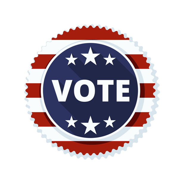 USA Vote button - Vector, Image