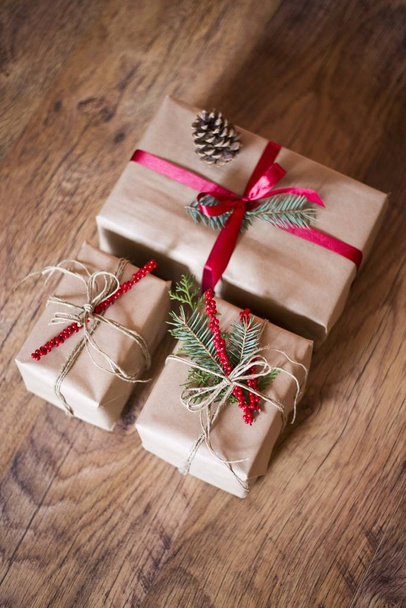 christmas gifts background - Фото, изображение