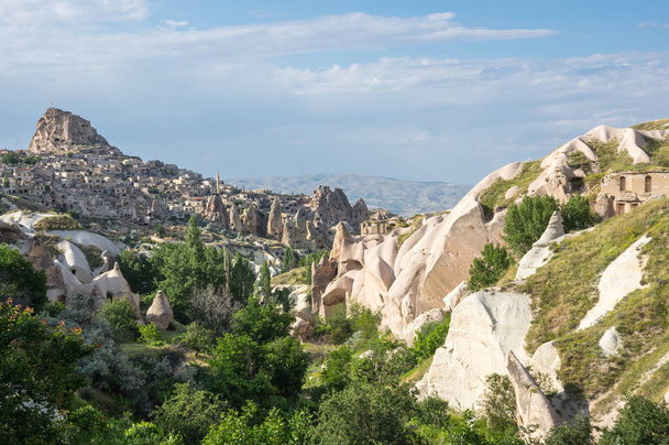 Landscape in Cappadocia, Turkey - Fotoğraf, Görsel