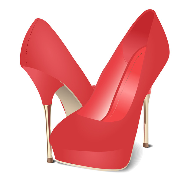 Red Satin Shoes - Vektori, kuva
