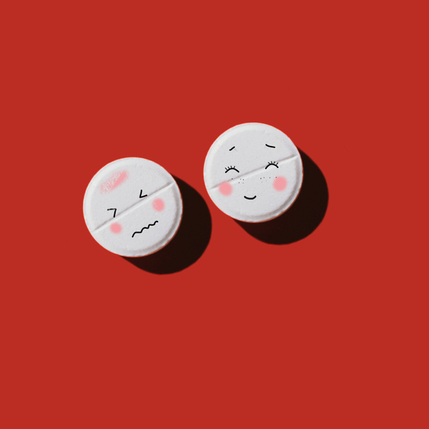 pills with funny faces - Photo, Image