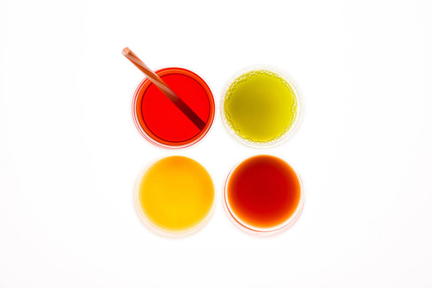 glasses of different juice - Fotoğraf, Görsel