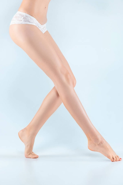 Perfect female legs in underwear. - Foto, Imagem