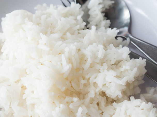 Soft cooked rice (Thai Jasmine rice). - Photo, Image
