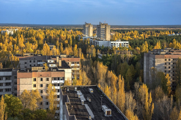 Panorama de Pripyat a cidade abandonada na Ucrânia
 - Foto, Imagem