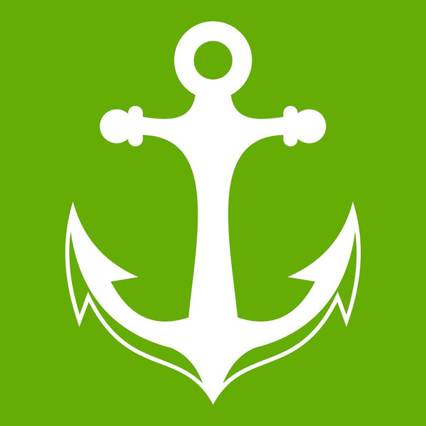 Ícone âncora verde
 - Vetor, Imagem