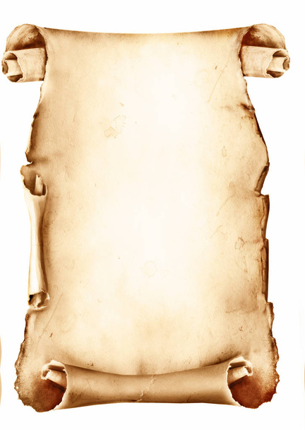 Rollo de papel vintage aislado en blanco - Foto, Imagen