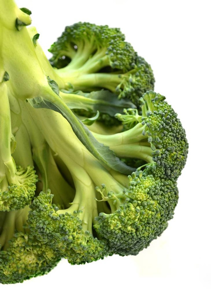 rohe und frische gesunde Brokkoli-Kohl isoliert auf weißem Hintergrund - Foto, Bild