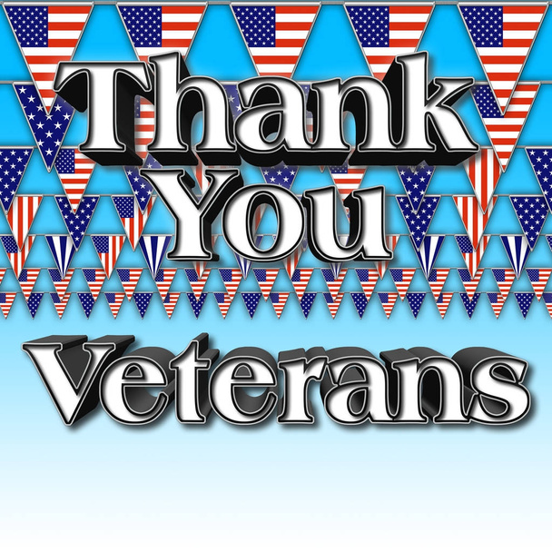 Фондовая биржа - Спасибо ветеранам, 3D-презентация, чествование всех, кто служил, американский праздник
. - Фото, изображение