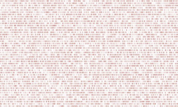 Binary code red background with two binary digits, 0 and 1 isolated on a white background. Algorithm Binary Data Code, Decryption and Encoding. Vector illustration. - Vector, Image