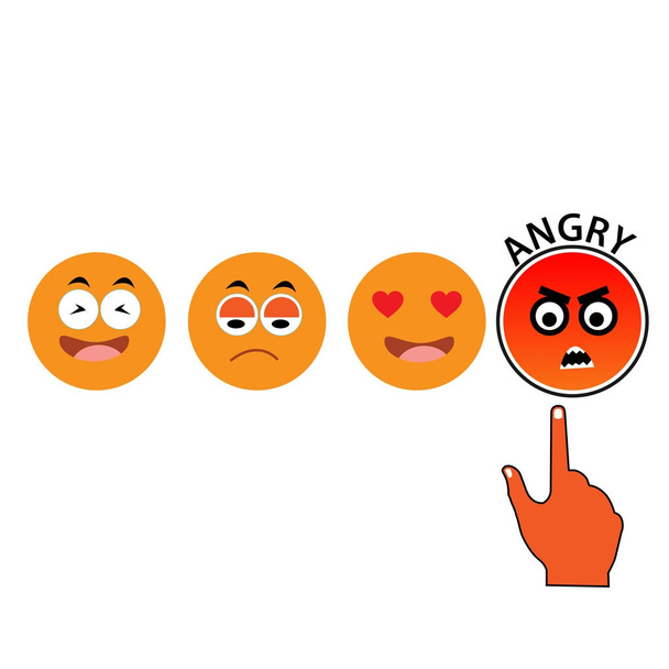  Feedback in de vorm van emoties-boos - Vector, afbeelding