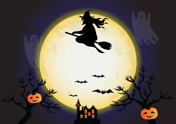 Halloween ontwerp vector achtergrond afbeelding ontwerp - Vector, afbeelding